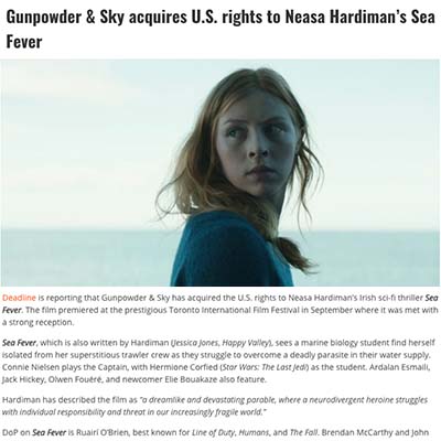 Gunpowder & Sky acquires U.S. rights to Neasa Hardiman’s Sea Fever